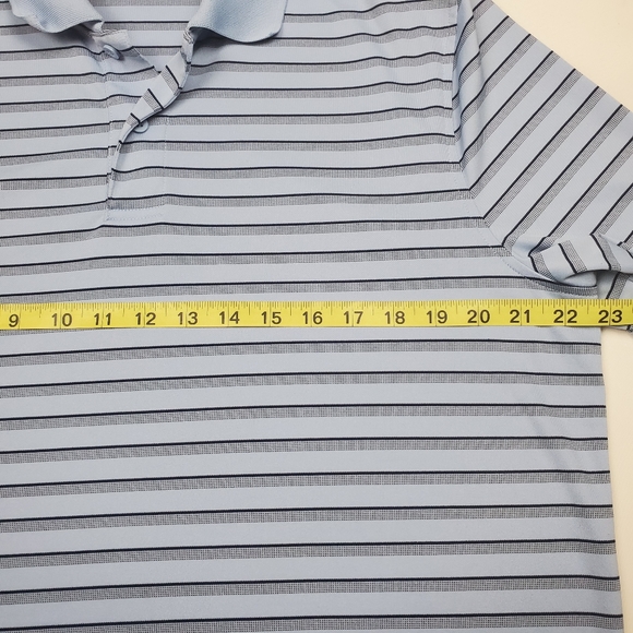 🌺 Croft & Barrow Men's Blue Striped Polo Shirt - Picture 8 of 8